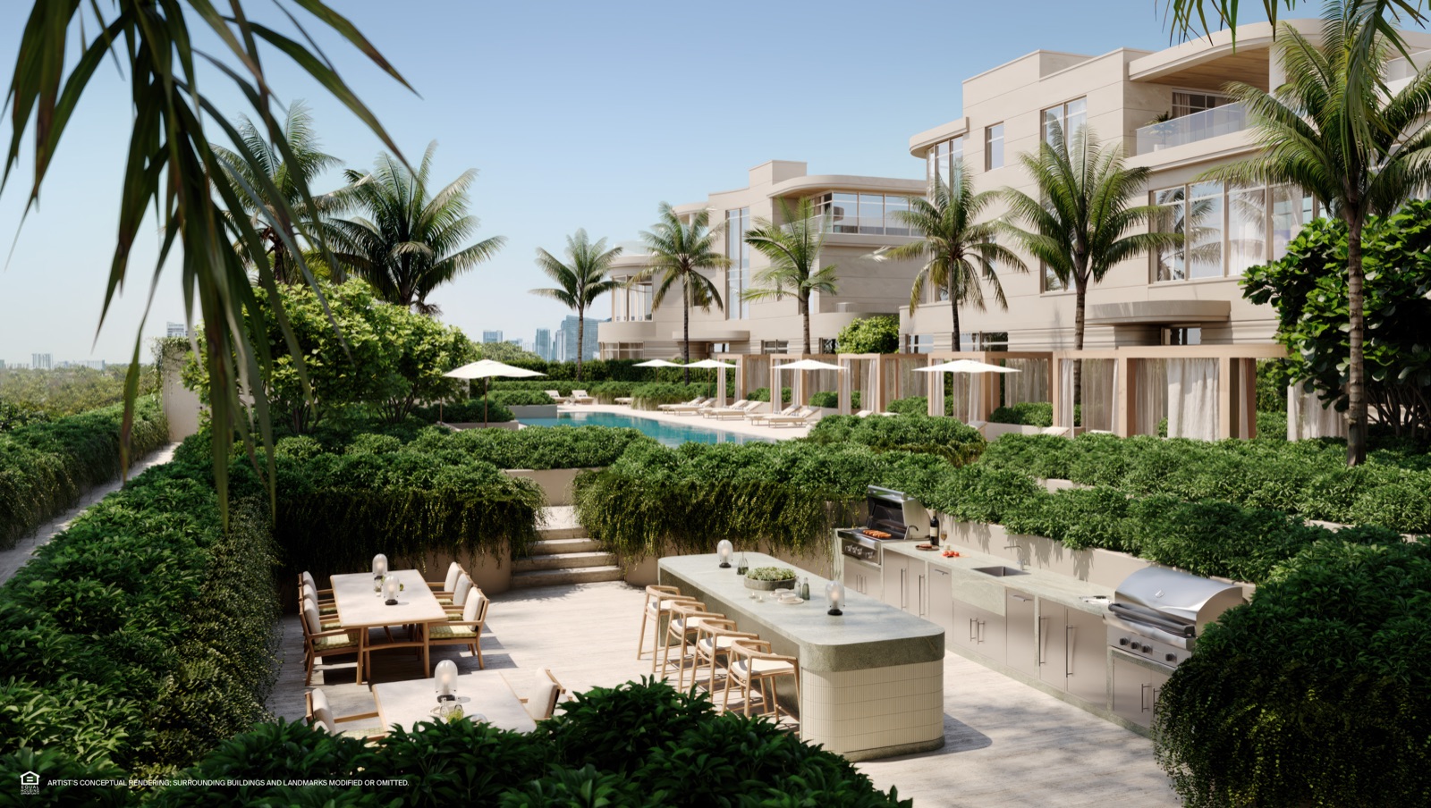 Outdoor summer kitchen.